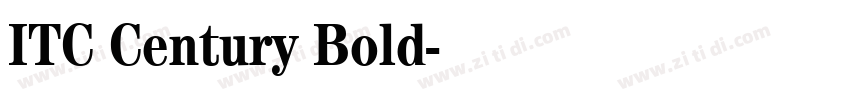 ITC Century Bold字体转换